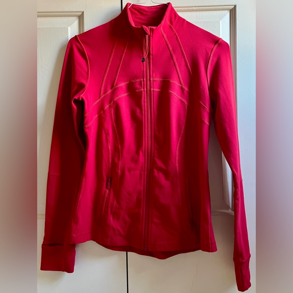 🍒LULULEMON sz 8 DEFINE Jacket DARK RED Full-Length *LUON ~ VHTF COLOR!